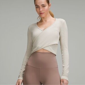Lululemon Wrap-Front Ribbed Long Sleeve